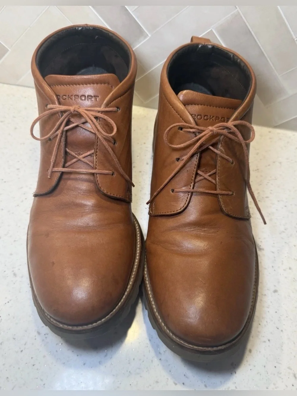Rockport Men's Brown Leather Chukka Boots US 10 Adiprene By Adidas